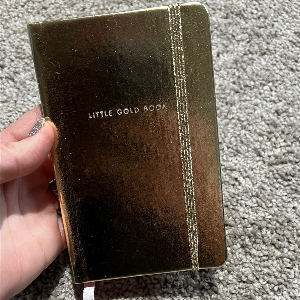 Kate Spade Metallic Gold Notebook little gold details new
